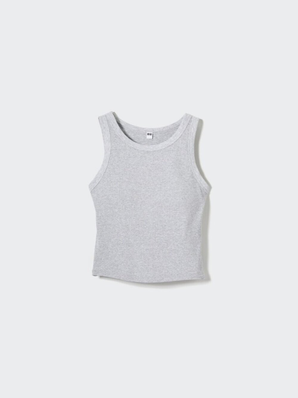 Uniqlo Ribbed Cropped Bra Top | Heather Gray | Sz S (EUC)